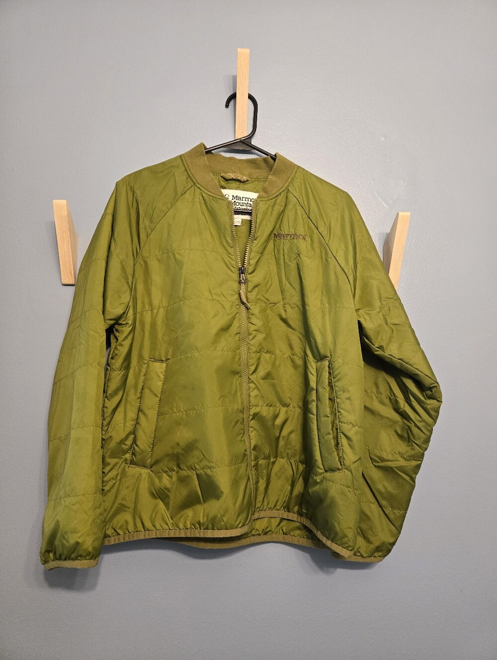 Marmot Olive Green Quilted Puffer Jacket